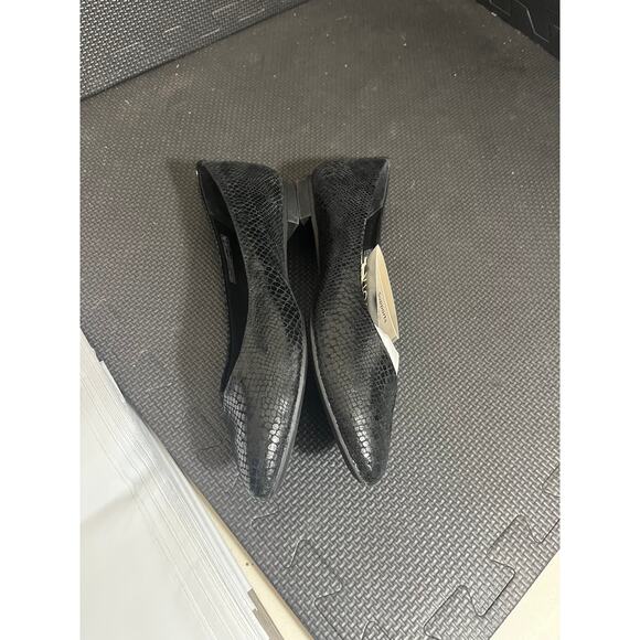 Vionic Gem Caballo Black Snake Leather Pointed Toe Ballet Flats Womens 6.5 - Picture 5 of 8